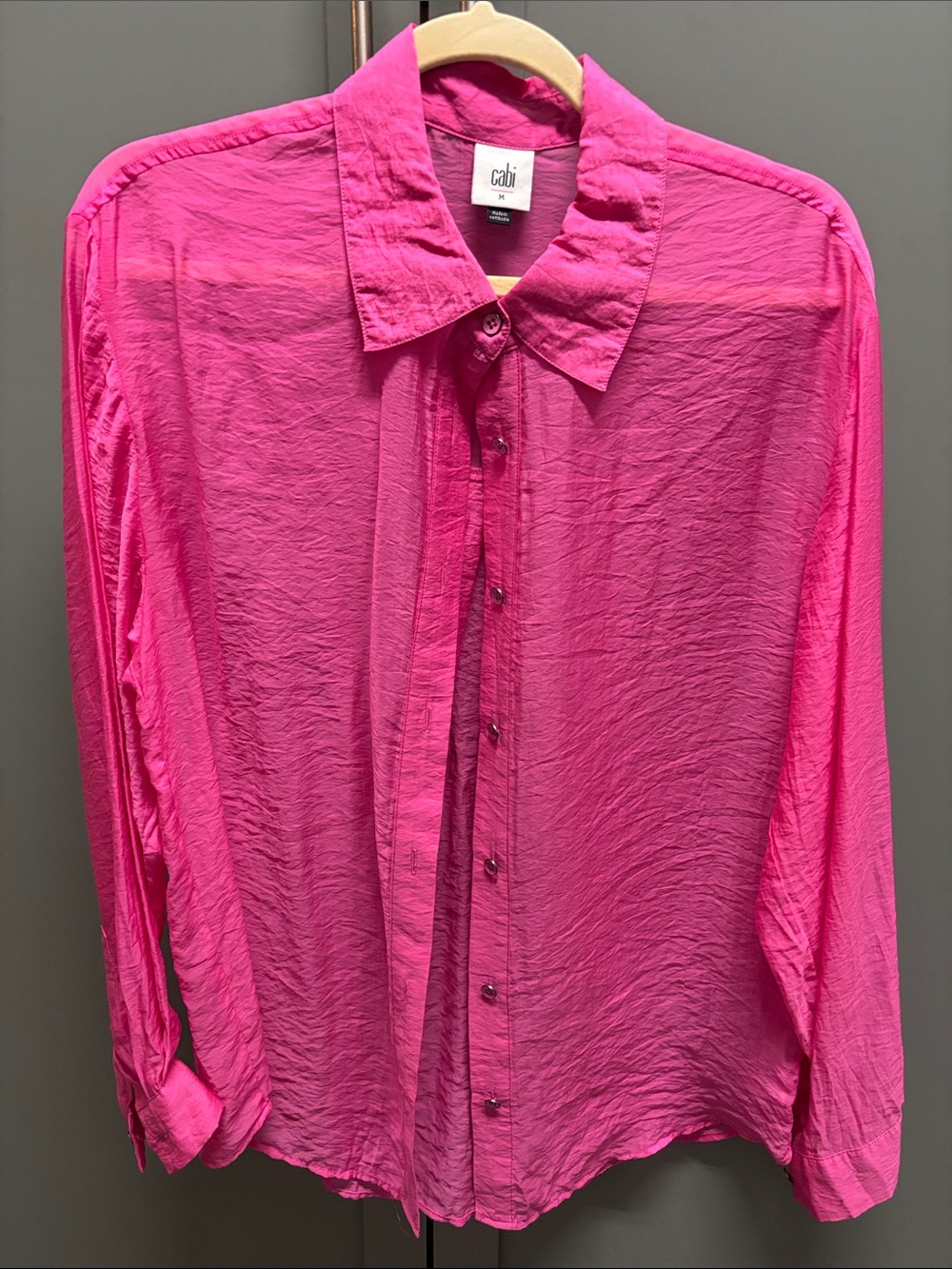 CAbi Hot Pink Button-Down Shirt